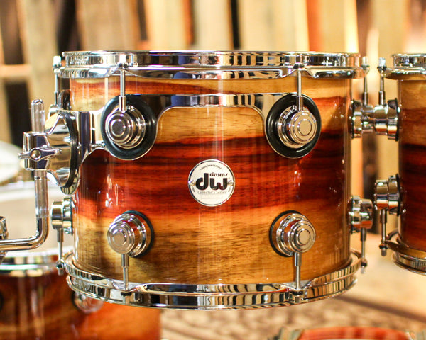 DW Collector's 333 Natural Lacquer over Horizontal Padauk Drum Set - 22,10,12,14,16 - SO#1382338