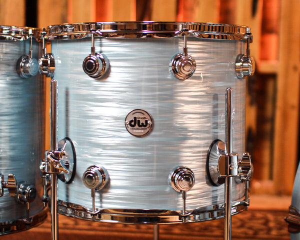 DW Collector's Maple 333 Pale Blue Oyster Drum Set - 22,10,12,14,16 - SO#1382083