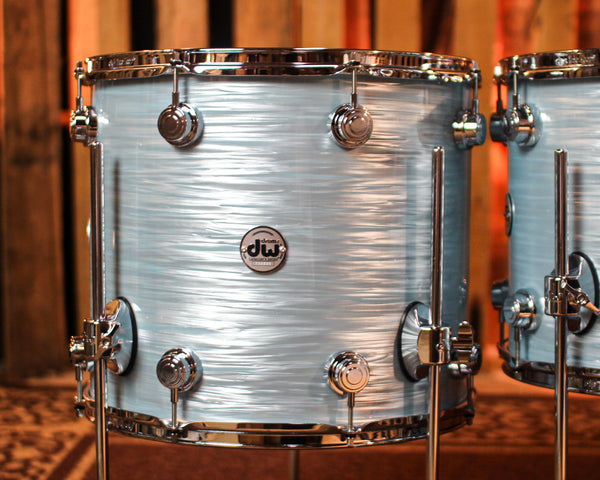 DW Collector's Maple 333 Pale Blue Oyster Drum Set - 22,10,12,14,16 - SO#1382083