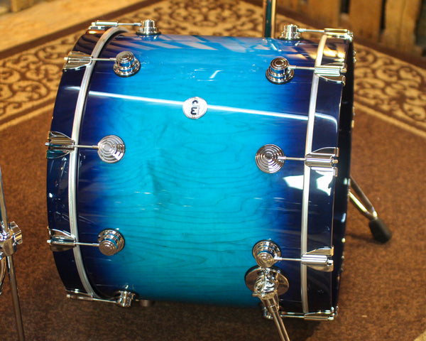 DW Collector's Maple 333 Regal to Royal Blue Burst Drum Set - 22,10,12,16 - SO#1448301