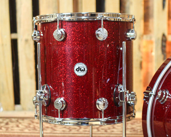 DW Collector's Maple 333 Ruby Glass Drum Set - 16x20,8x12,14x14 - SO#1452227