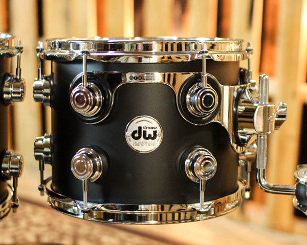 DW Collector's 333 Solid Black Hard Satin Drum Set - 22,10,12,16 - SO#1379888