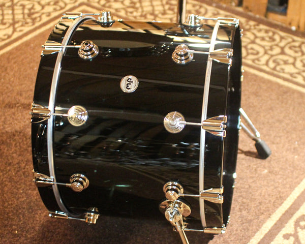 DW Collector's Maple Mahogany Piano Black Lacquer Drum Set - 22,12,13,16,14sn - SO#1357433