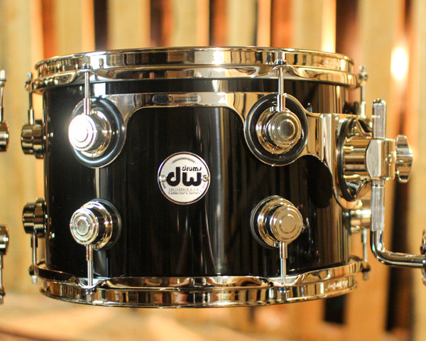 DW Collector's Maple Mahogany Piano Black Lacquer Drum Set - 22,12,13,16,14sn - SO#1357433