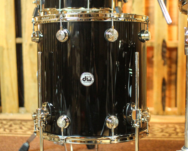 DW Collector's Maple Mahogany Piano Black Lacquer Drum Set - 22,12,13,16,14sn - SO#1357433