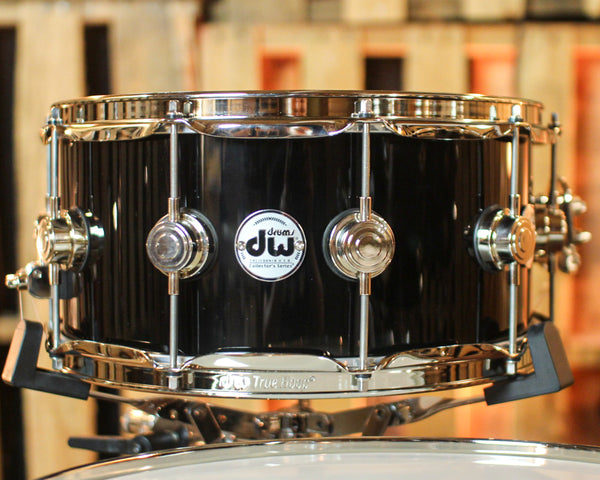 DW Collector's Maple Mahogany Piano Black Lacquer Drum Set - 22,12,13,16,14sn - SO#1357433