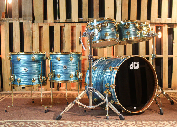 DW Collector's Maple Mahogany Turquoise Oyster Drum Set - 22,8,10,12,14,16 - SO#1417215