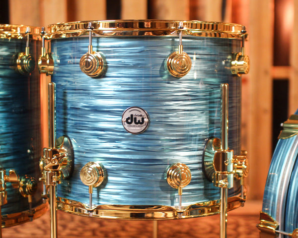 DW Collector's Maple Mahogany Turquoise Oyster Drum Set - 22,8,10,12,14,16 - SO#1417215