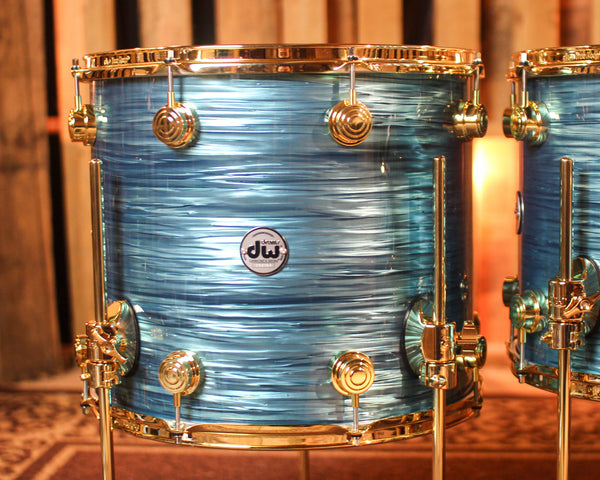 DW Collector's Maple Mahogany Turquoise Oyster Drum Set - 22,8,10,12,14,16 - SO#1417215