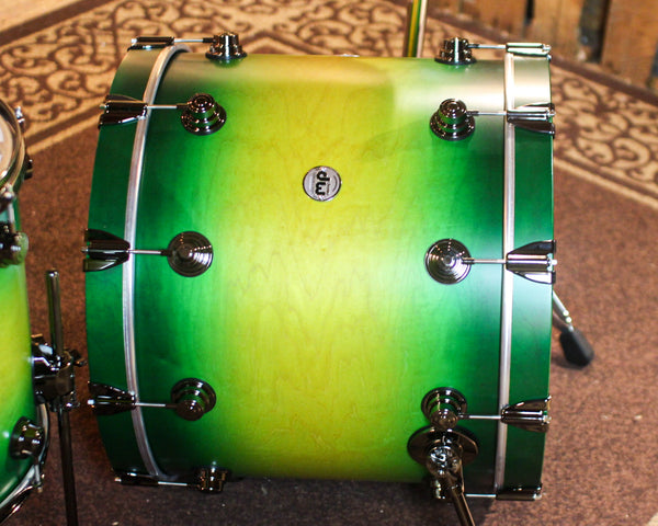 DW Collector's Maple SSC Amber to Emerald Green Burst Drum Set - 22,10,12,16 - SO#1401765