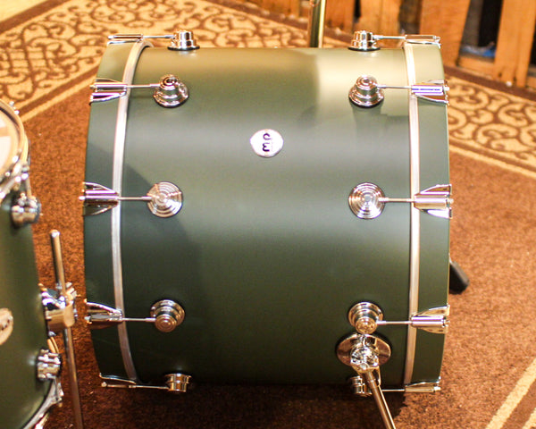 DW Collector's Maple SSC Army Green Hard Satin Drum Set - 22,10,12,16 - SO#1386428