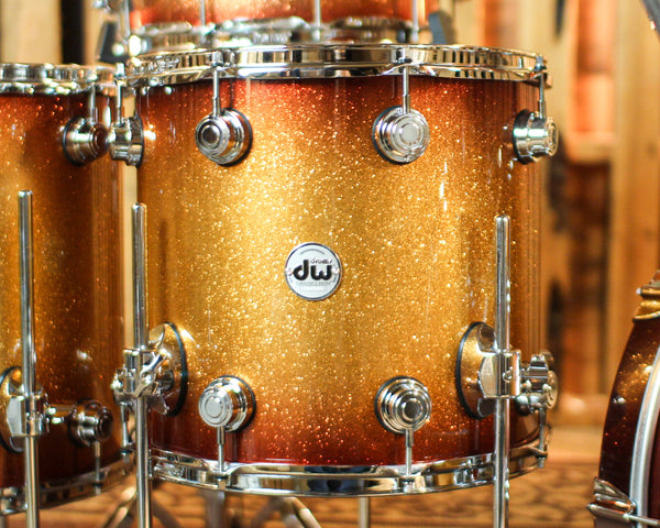 DW Collector's Maple SSC Copper Glitz Drum Set - 22,10,12,14,16,14sn - SO#1357443