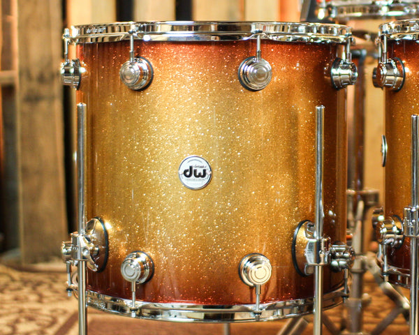 DW Collector's Maple SSC Copper Glitz Drum Set - 22,10,12,14,16,14sn - SO#1357443