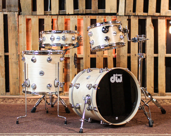 DW Collector's Maple SSC Natural Satin Oil Drum Set - 18,12,14,14sn - SO#1357437