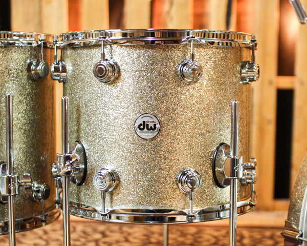 DW Collector's Maple SSC Nickel Sparkle Glass Drum Set - 22,10,12,14,16 - SO#1384268
