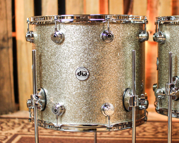 DW Collector's Maple SSC Nickel Sparkle Glass Drum Set - 22,10,12,14,16 - SO#1384268