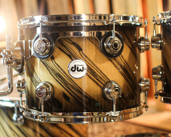 DW Collector's Maple SSC Candy Black Burst over Twisted Ivory Ebony Drum Set - 22,8,10,12,14,16 - SO#1388755