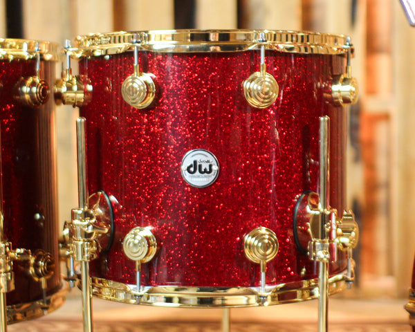 DW Collector's Maple SSC Ruby Glass Drum Set - 22,8,10,12,14,16 - SO#1438710
