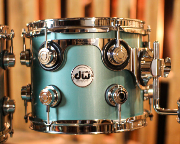 DW Collector's Maple VLT Artesian Green Metallic Lacquer Drum Set - 22,10,12,16 - SO#1101774
