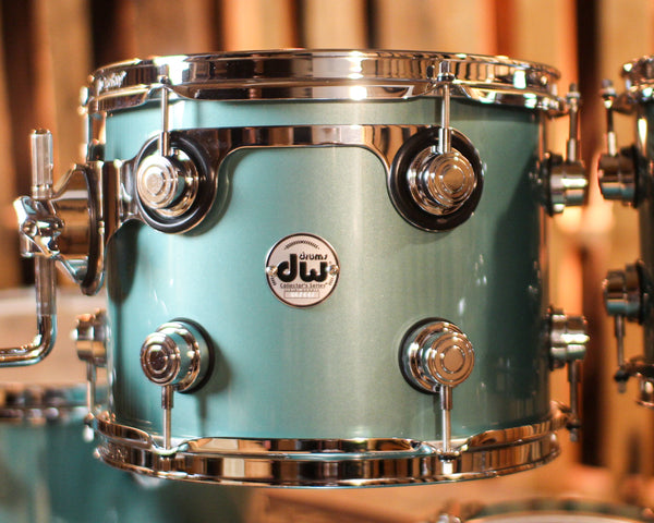 DW Collector's Maple VLT Artesian Green Metallic Lacquer Drum Set - 22,10,12,16 - SO#1101774