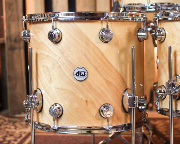 DW Collector's Pure Birch HVLT Natural Lacquer Drum Set - 22,10,12,14,16,14sn - SO#1419680