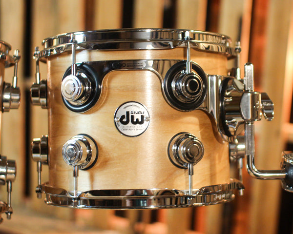 DW Collector's Pure Birch HVLT Natural Satin Oil Drum Set - 22,10,12,16 - SO#1433138