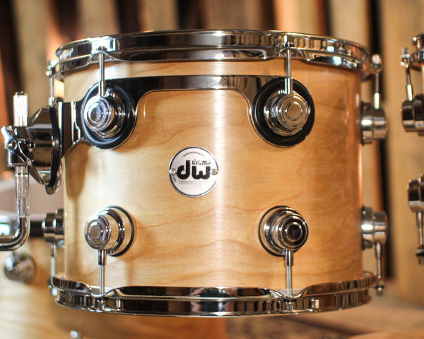 DW Collector's Pure Birch HVLT Natural Satin Oil Drum Set - 22,10,12,16 - SO#1433138