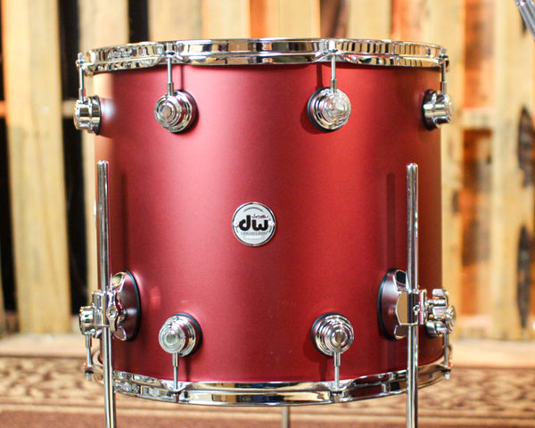 DW Collector's Maple Cherry Metallic Hard Satin Drum Set - 22,10,12,16 - SO#1373792