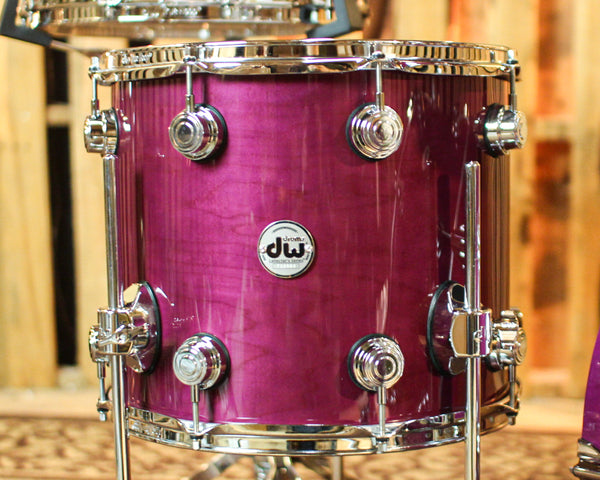 DW Collector's Standard Maple Ultraviolet Purple Lacquer Drum Set - 22,10,12,14,14sn - SO#1395985