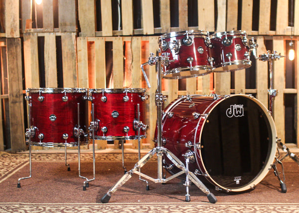 DW Performance Cherry Stain 5pc Drum Set - 18x22, 8x10, 9x12, 12x14,14x16