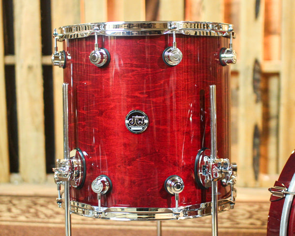 DW Performance Cherry Stain Lacquer Bop Drum Set - 14x18, 8x12, 14x14