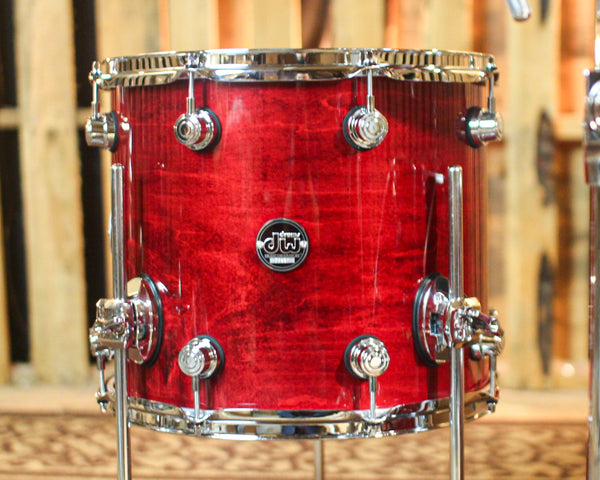 DW Performance Cherry Stain Lacquer Fusion Drum Set - 16x20, 8x10, 9x12, 12x14