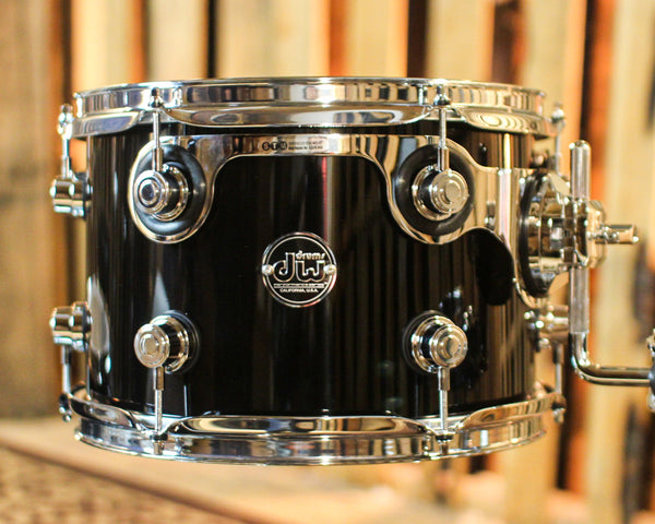 DW Performance Piano Black Lacquer Bop Drum Set - 14x18, 8x12, 14x14