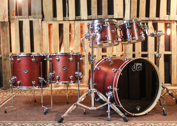 DW Performance Tobacco Stain 5pc Drum Set - 18x22, 8x10, 9x12, 12x14, 14x16