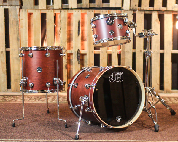 DW Performance Tobacco Stain Bop Drum Set - 14x18, 8x12, 14x14