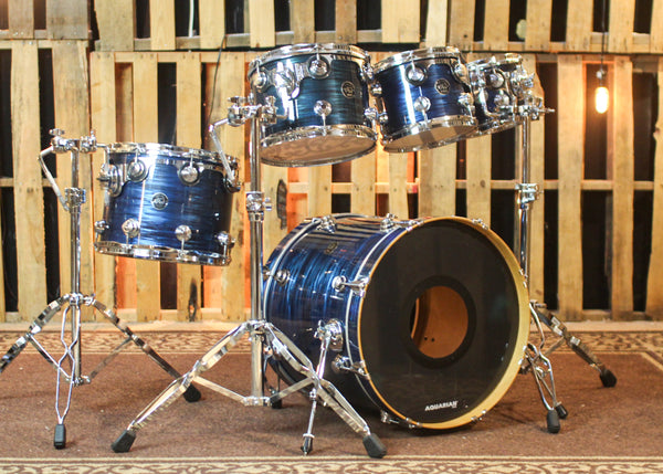 Used DW Collector's Maple Deep Blue Oyster Drum Set - 18x20,7x8,8x10,9x12,11x14