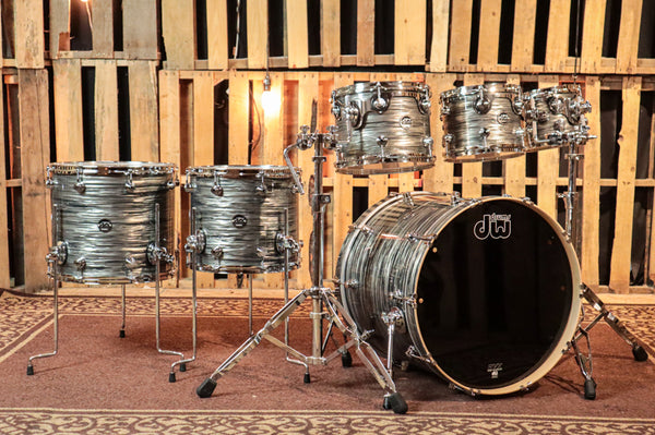 DW Performance Pewter Oyster 6pc Drum Set - 18x22, 7x8, 8x10, 9x12, 12x14,14x16