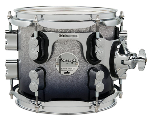 PDP 7x8 Concept Maple Silver to Black Fade Tom