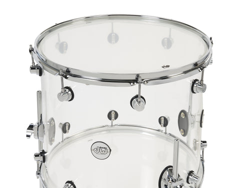 DW Design 4-Piece Clear Acrylic Drum Set - 18x22,8x10,9x12,14x16 - DDAC2214CL