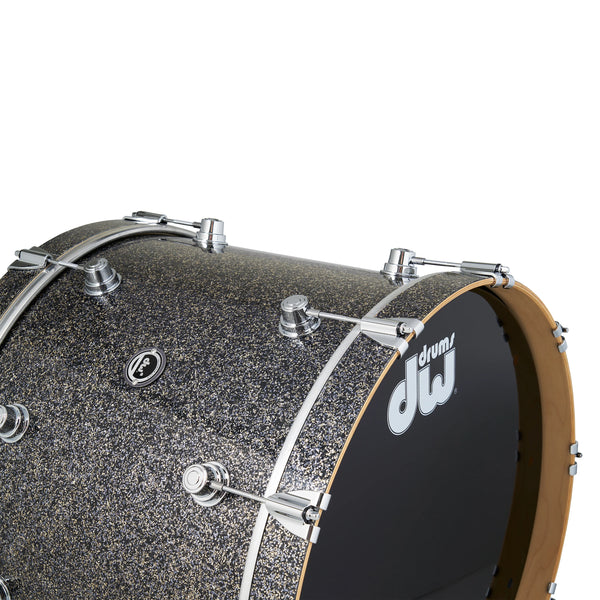 DW DWe 5-piece Black Galaxy Drum Kit Bundle w/ Hardware Pack & Cymbals