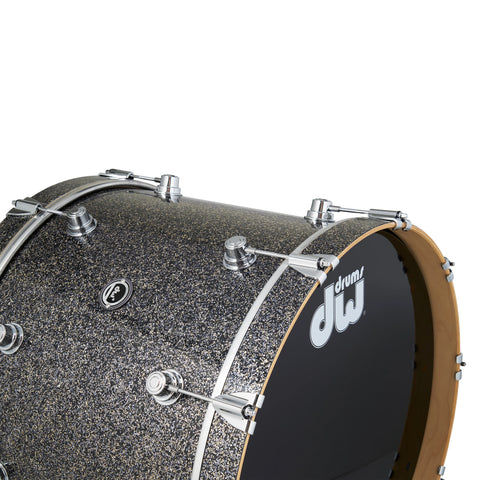 DW DWe 5-piece Black Galaxy Drum Kit Bundle w/ Hardware Pack & Cymbals