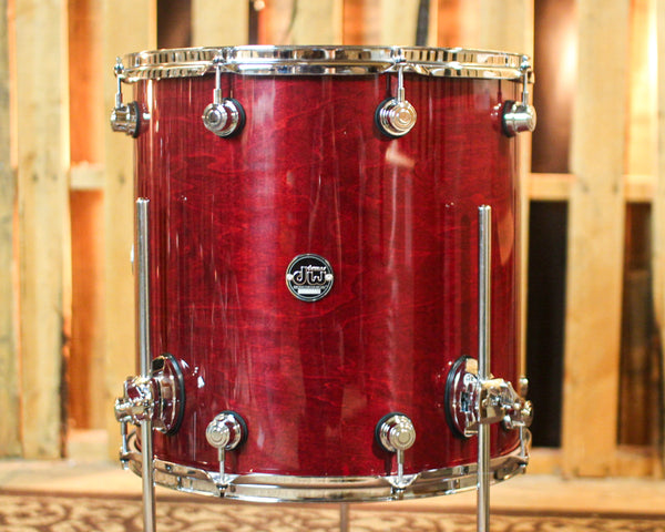 DW Performance Cherry Stain Floor Tom - 16x16