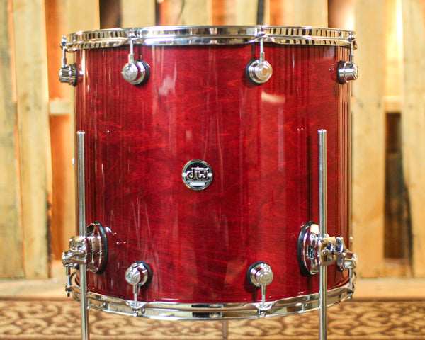 DW Performance Cherry Stain Floor Tom - 16x18