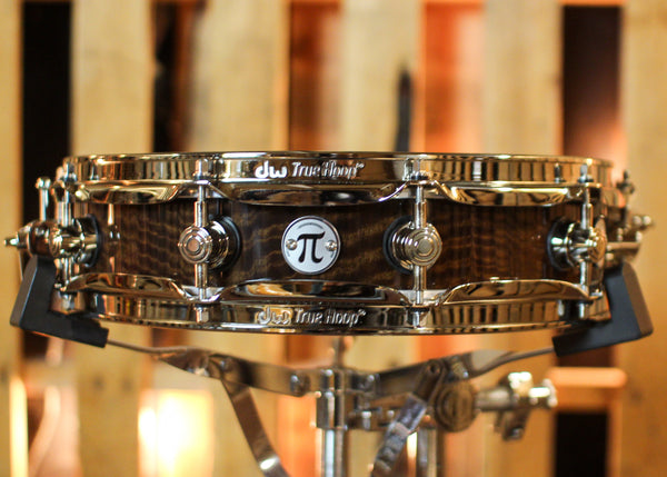 DW 3.14x14 Collector's Maple Mahogany Smoked Figured Eucalyptus Pi Snare Drum - SO#1424828