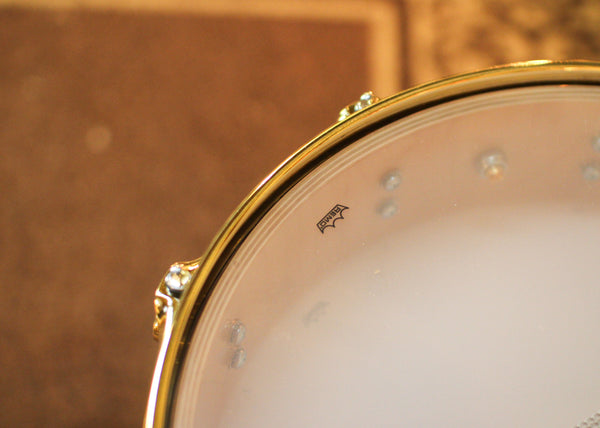 DW 3.14x14 Collector's Maple VLT Light Walnut Stain over Elm Burl Pi Snare Drum - SO#1424829