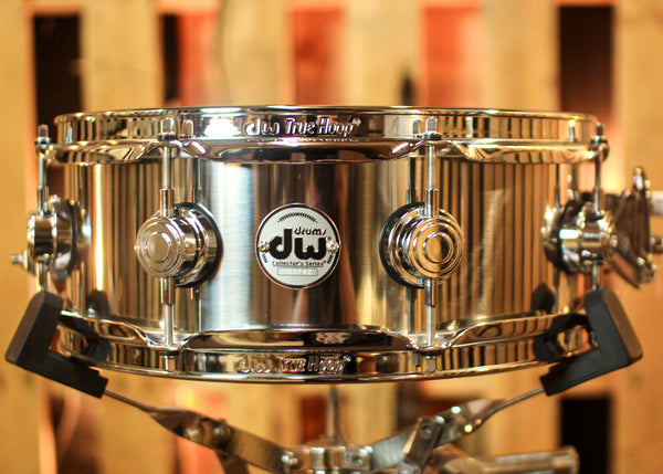 DW 4.5x13 Collector's 1mm Stainless Steel Snare Drum - DRVL4513SPC