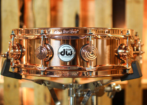 DW 4x14 Collector's Polished Copper Snare Drum w/ Copper Hardware - DRVP0414SPP