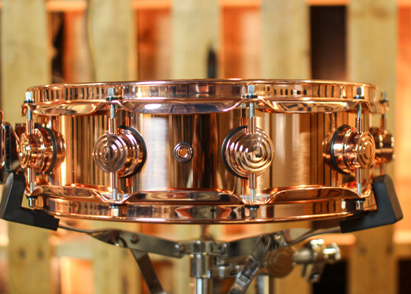 DW 4x14 Collector's Polished Copper Snare Drum w/ Copper Hardware - DRVP0414SPP