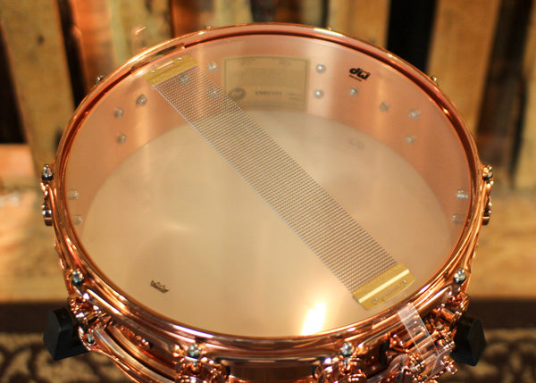 DW 4x14 Collector's Polished Copper Snare Drum w/ Copper Hardware - DRVP0414SPP