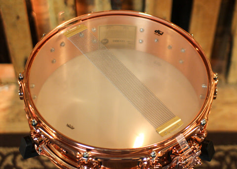 DW 4x14 Collector's Polished Copper Snare Drum w/ Copper Hardware - DRVP0414SPP